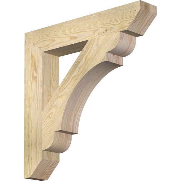Ekena Millwork Olympic Slat Rough Sawn Bracket, Douglas Fir, 4"W x 24"D x 24"H BKT04X24X24OLY06RDF - main